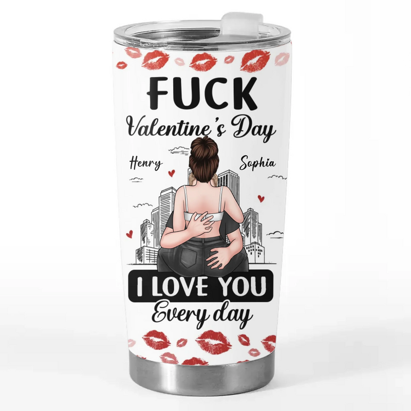 Custom Tumbler - Personalized Anniversary Wedding Gifts For Husband And Wife, Him And Her - Love You On Repeat