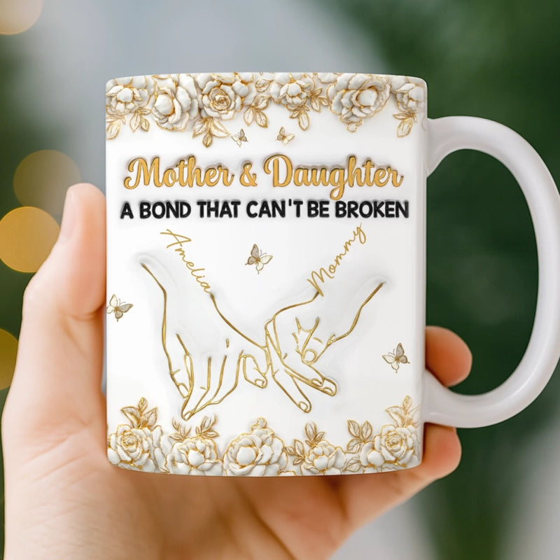 Custom 3D Inflated Effect Printed Mug - Personalized Birthday Gifts For Mom, Daughter - Born To Be Loved