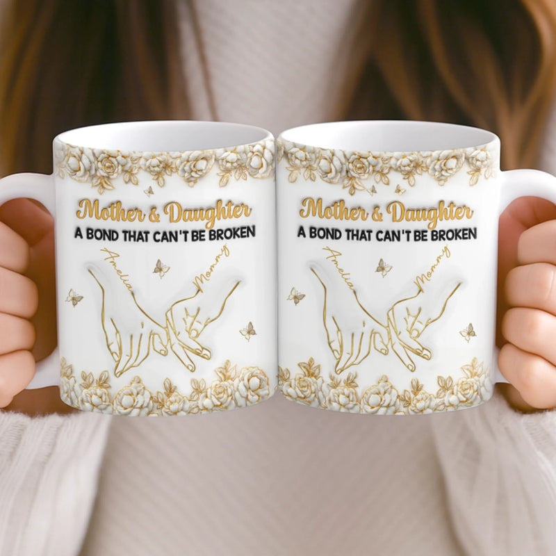 Custom 3D Inflated Effect Printed Mug - Personalized Birthday Gifts For Mom, Daughter - Born To Be Loved