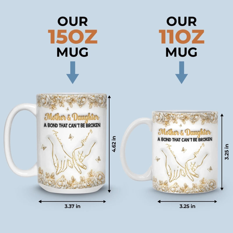 Custom 3D Inflated Effect Printed Mug - Personalized Birthday Gifts For Mom, Daughter - Born To Be Loved