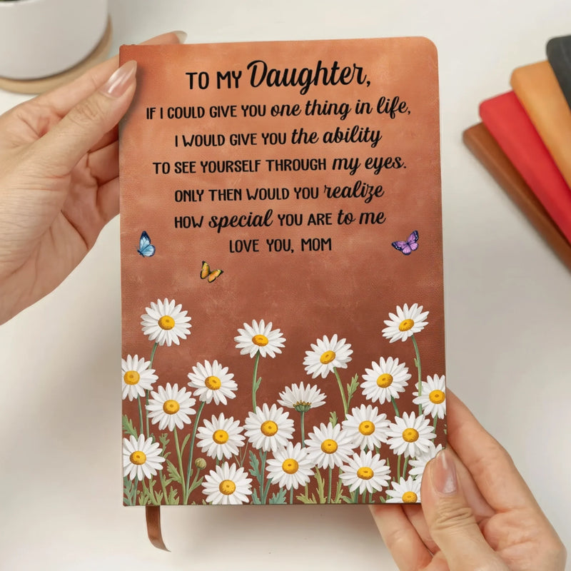 Custom Leather Writing Journal - Personalized Birthday Gifts For Mom, Daughter - Always By Your Side