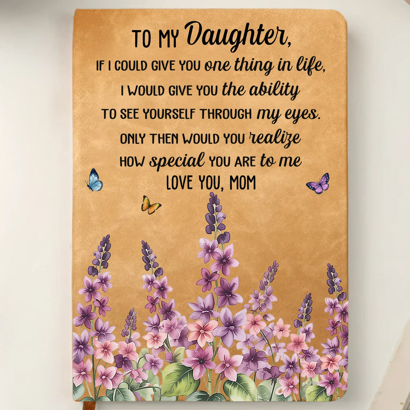 Custom Leather Writing Journal - Personalized Birthday Gifts For Mom, Daughter - Always By Your Side