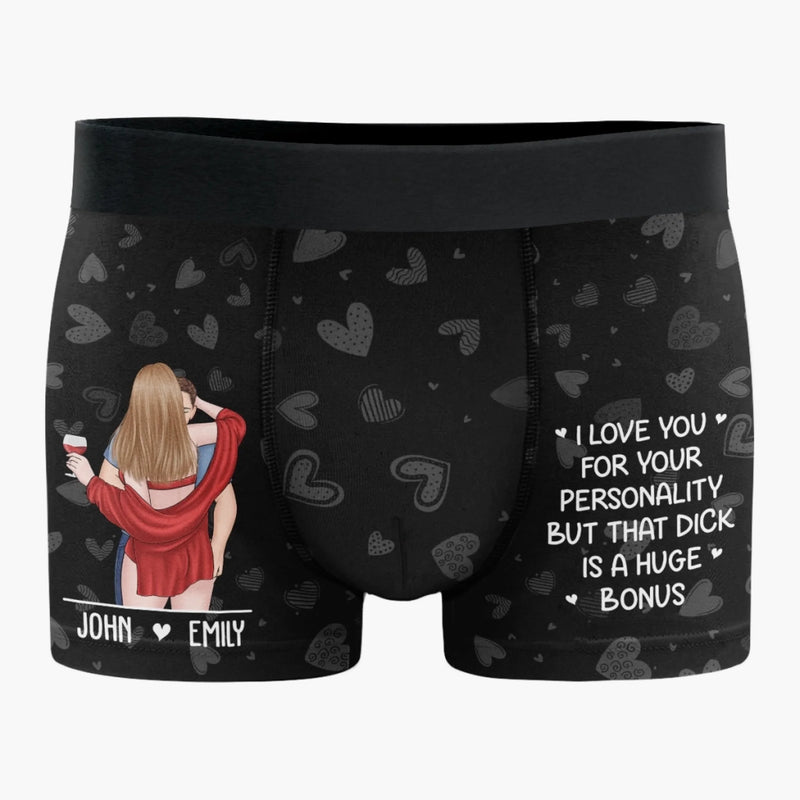 Custom Photo Boxer Briefs, Men's Boxers - Personalized Anniversary Wedding Gifts For Husband And Wife, Him And Her - Made Just For You