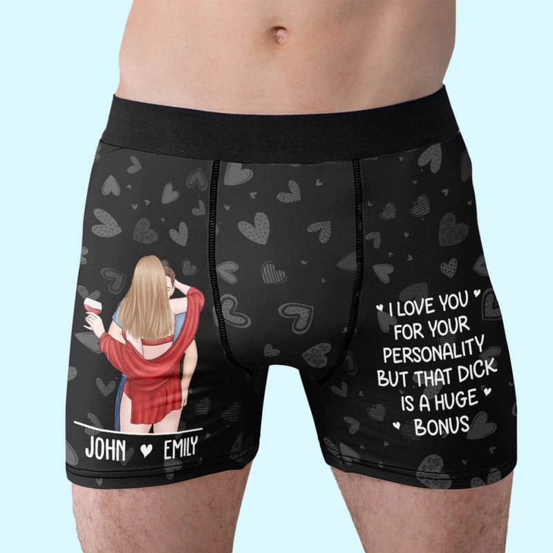 Custom Photo Boxer Briefs, Men's Boxers - Personalized Anniversary Wedding Gifts For Husband And Wife, Him And Her - Made Just For You