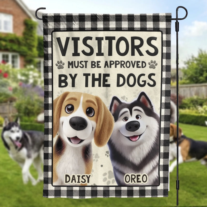 Custom Flag - Personalized Birthday Gifts For Dog Lovers, Dog Dad And Mom - This Home Has Dogs