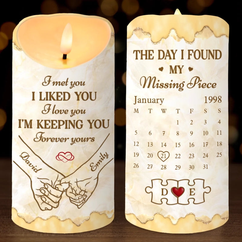 Custom LED Candle - Personalized Anniversary Wedding Gifts For Husband And Wife, Him And Her - Together We Build Something Real
