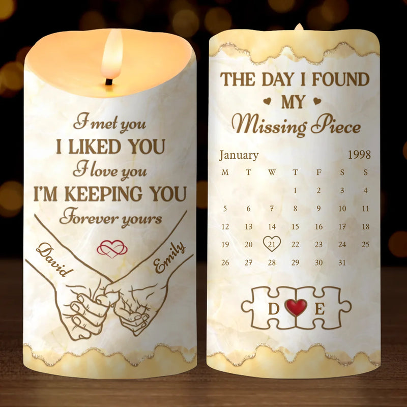 Custom LED Candle - Personalized Anniversary Wedding Gifts For Husband And Wife, Him And Her - Together We Build Something Real