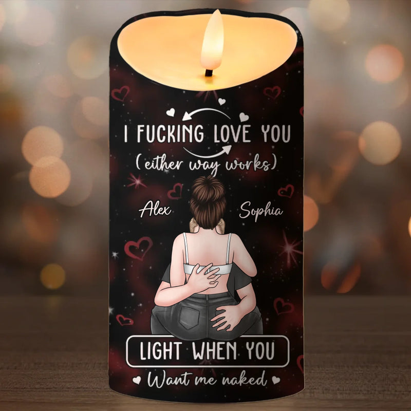 Custom LED Candle - Personalized Anniversary Wedding Gifts For Husband And Wife, Him And Her - You Make Life Feel Balanced