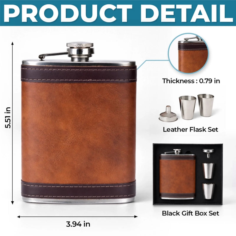 Custom Hip Flask Set - Personalized Anniversary Wedding Gifts For Husband And Wife, Him And Her - Together We Stay Soft