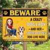 Custom Home Decor Metal Sign - Personalized  Birthday Gifts For Dog Lovers, Dog Dad And Mom - Dogs Rule Here