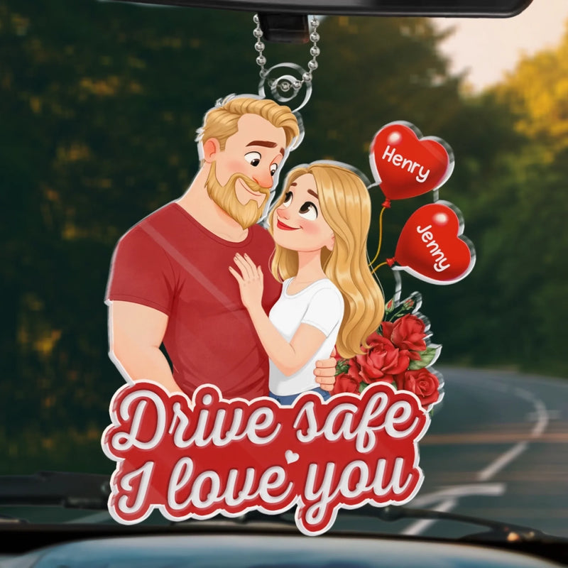 Custom Acrylic Car Ornament - Personalized Anniversary Wedding Gifts For Husband And Wife, Him And Her - Together We Build Something Real