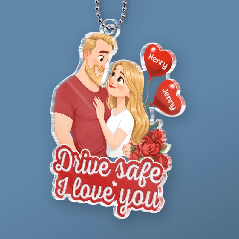 Custom Acrylic Car Ornament - Personalized Anniversary Wedding Gifts For Husband And Wife, Him And Her - Together We Build Something Real