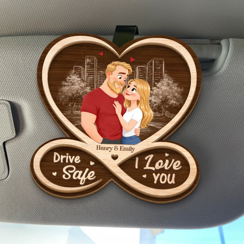 Custom Car Visor Clip - Personalized Anniversary Wedding Gifts For Husband And Wife, Him And Her - You Make Life Feel Balanced