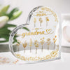 Custom Heart Shaped Acrylic Plaque - Personalized Mother's Day Gifts For Mom, Grandma - Rooted In Love