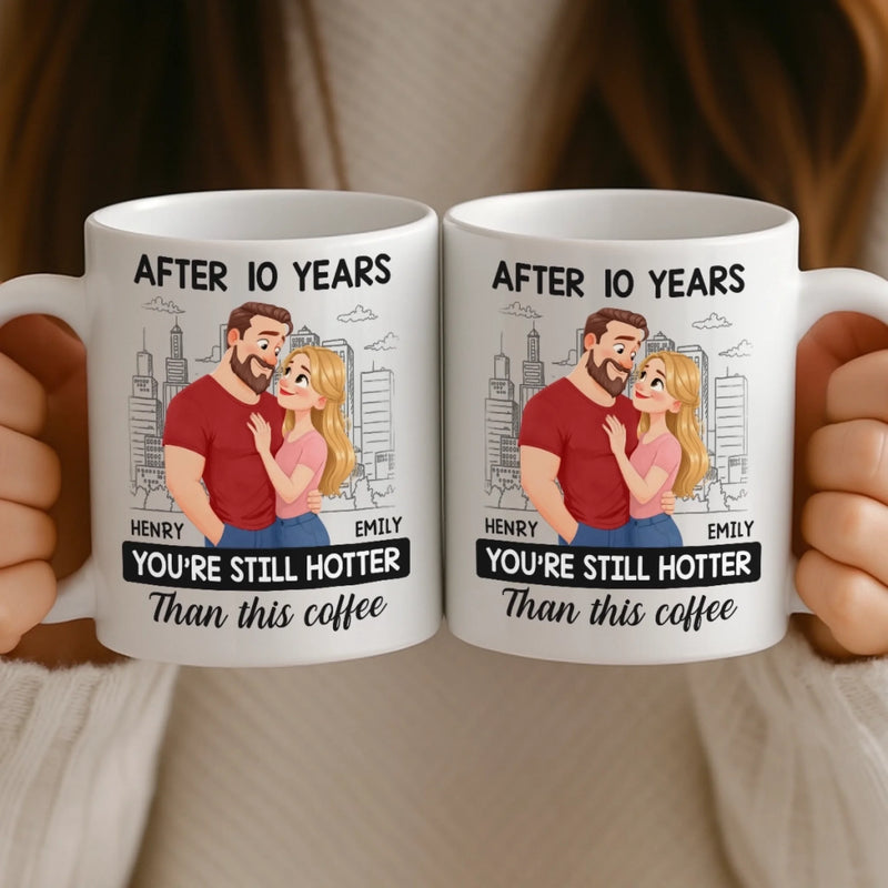 Custom Mug - Personalized Anniversary Wedding Gifts For Husband And Wife, Him And Her - Side By Side Feels Easy
