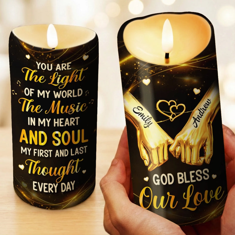 Custom LED Candle - Personalized Anniversary Wedding Gifts For Husband And Wife, Him And Her - You Are My Always
