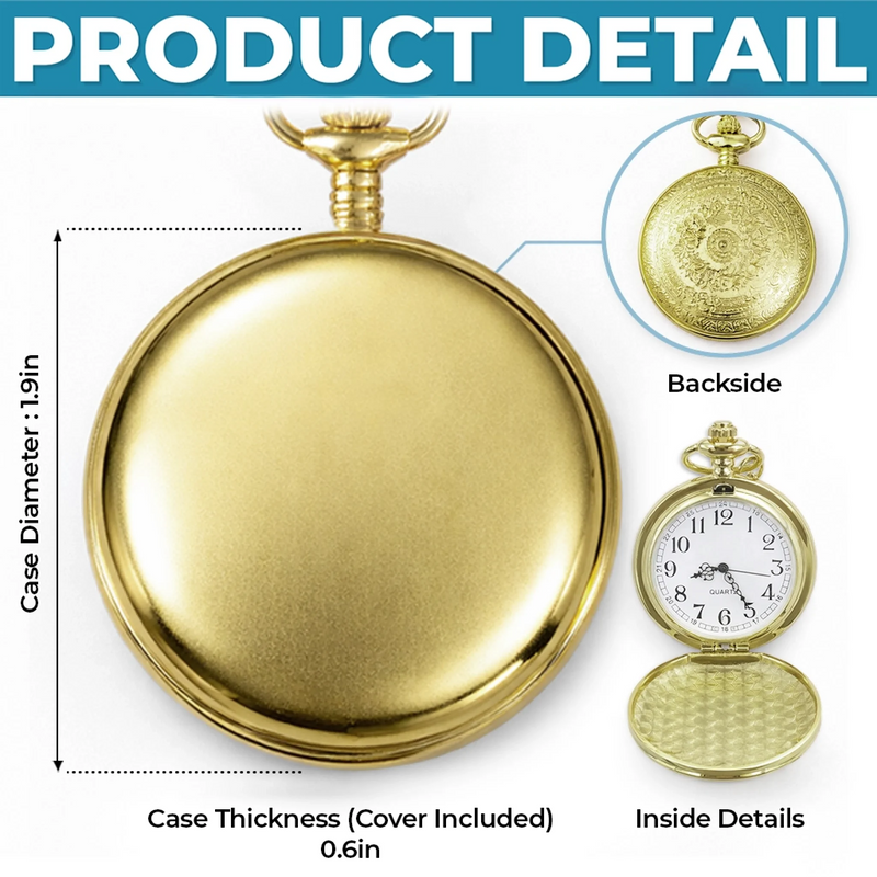 Custom Pocket Watch - Personalized Anniversary Wedding Gifts For Husband And Wife, Him And Her - Love Grows In Our Space