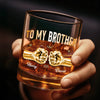 Custom Whiskey Glass - Personalized Birthday Gifts For Brother - Brothers Built By Shared Memories