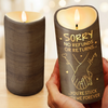 Custom LED Candle - Personalized Anniversary Wedding Gifts For Husband And Wife, Him And Her - Love Lights Our Way