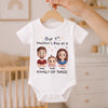 Custom First Mother's Day Baby Onesie - Personalized Baby Shower, Gender Reveal Gifts For New Moms, New Dads, New Parents - Made Of Love
