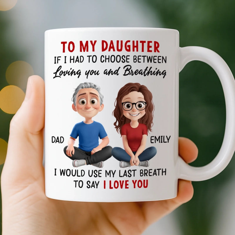 Custom Mug - Personalized Birthday Gifts For Mom, Dad, Daughter, Son - Born To Be Loved
