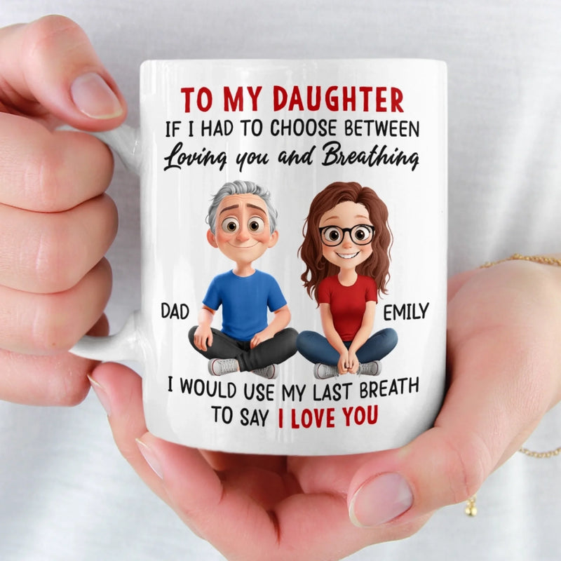 Custom Mug - Personalized Birthday Gifts For Mom, Dad, Daughter, Son - Born To Be Loved