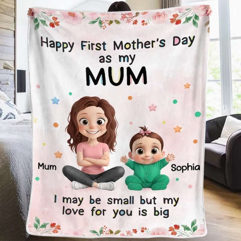 Custom Blanket - Personalized Baby Shower, Gender Reveal Gifts For New Moms, New Dads, New Parents - Welcome To Your Beautiful World