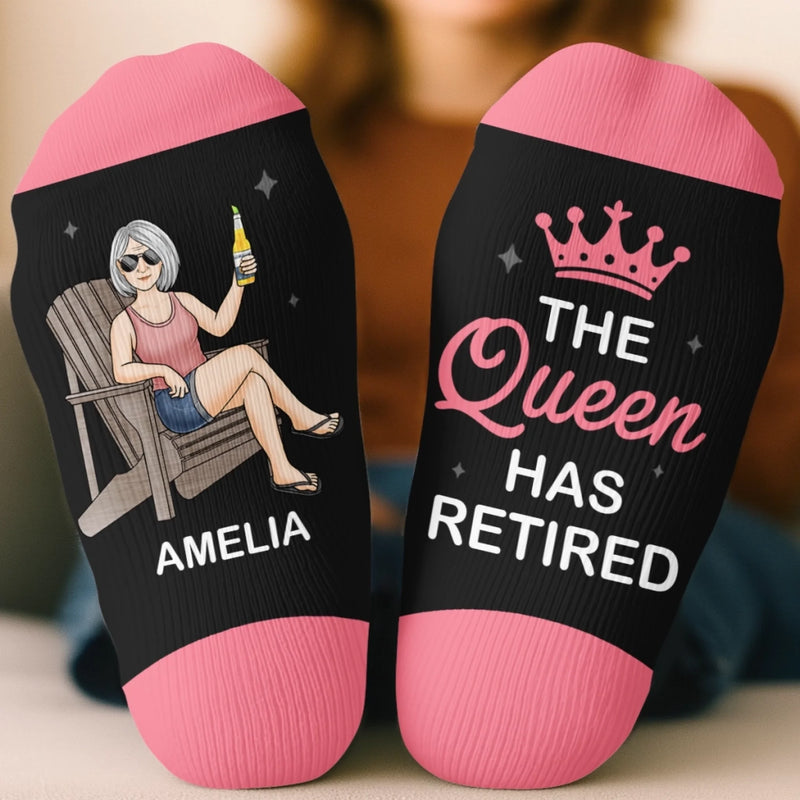 Custom Crew Socks - Personalized Retirement Gifts For Women, Coworker, Work Bestie - Goodbye Work, Hello Life