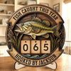 Custom Wooden Tracker Sign - Personalized Birthday Fishing Gifts For Fisherman - Real Catch Moment