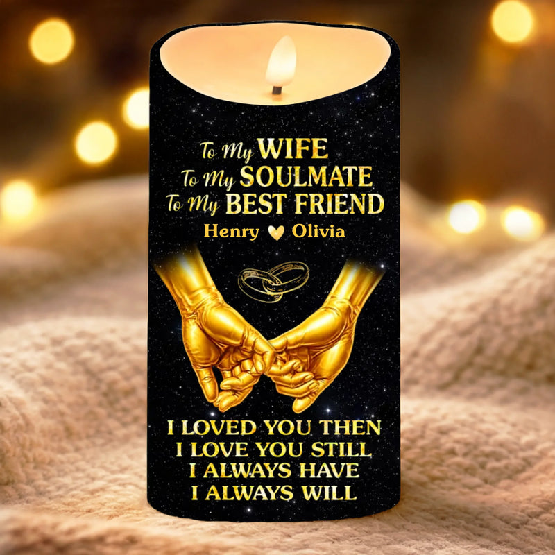 Custom LED Candle - Personalized Anniversary Wedding Gifts For Husband And Wife, Him And Her - To My Soulmate