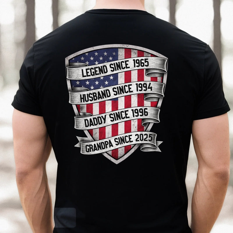 Custom Back Printed Unisex T-shirt, Premium T-shirt, Hoodie - Personalized 4th Of July Gifts For Dad, Grandpa, Husband - Raised On Freedom