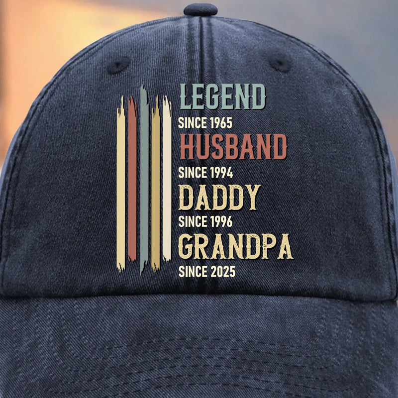 Custom Vintage Washed Denim Baseball Cap - Personalized Birthday Gifts For Dad, Grandpa - Proud To Be Your Kid