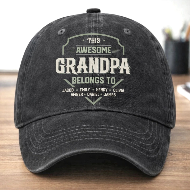 Custom Vintage Washed Denim Baseball Cap - Personalized Birthday Gifts For Dad, Grandpa, Husband - Simply The Best