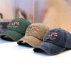 Custom Vintage Washed Denim Baseball Cap - Personalized 4th Of July Gifts For Dad, Grandpa, Husband - Still Going Strong