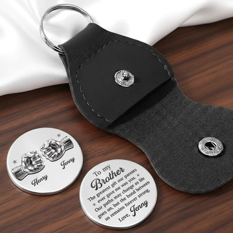 Custom Pocket Hug - Personalized Birthday Gifts For Brother, Sister - Siblings By Heart Always