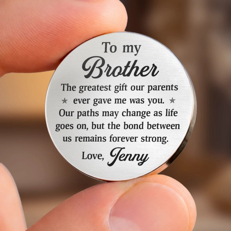 Custom Pocket Hug - Personalized Birthday Gifts For Brother, Sister - Siblings By Heart Always