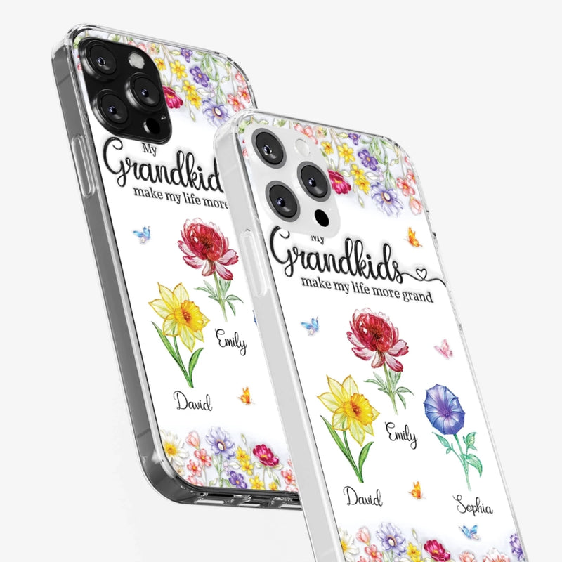 Custom Clear Phone Case - Personalized Mother's Day Birthday Gifts For Mom, Grandma - The Sweetest Part Of Her World