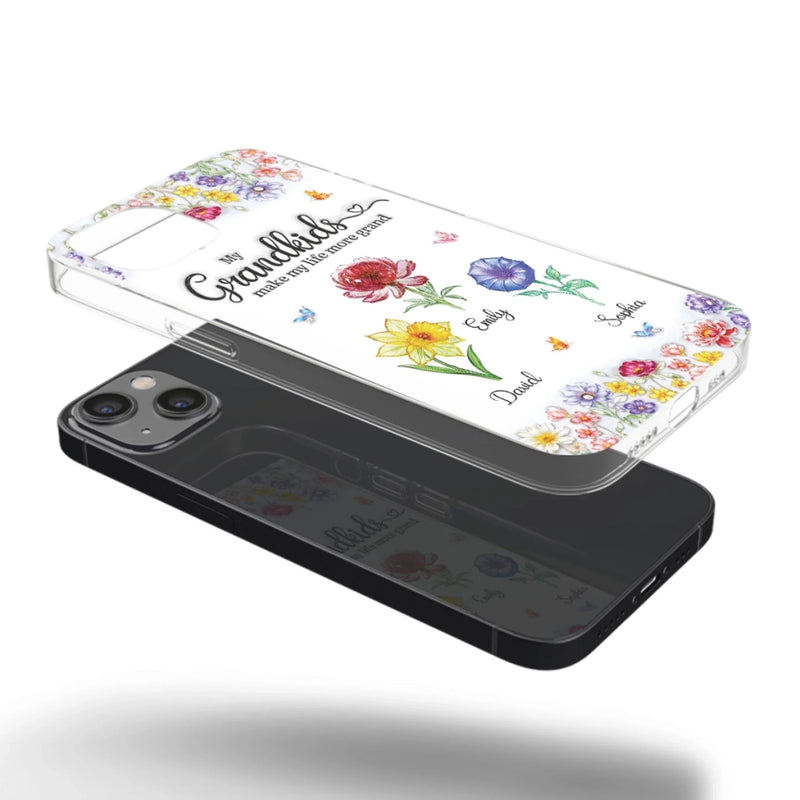 Custom Clear Phone Case - Personalized Mother's Day Birthday Gifts For Mom, Grandma - The Sweetest Part Of Her World