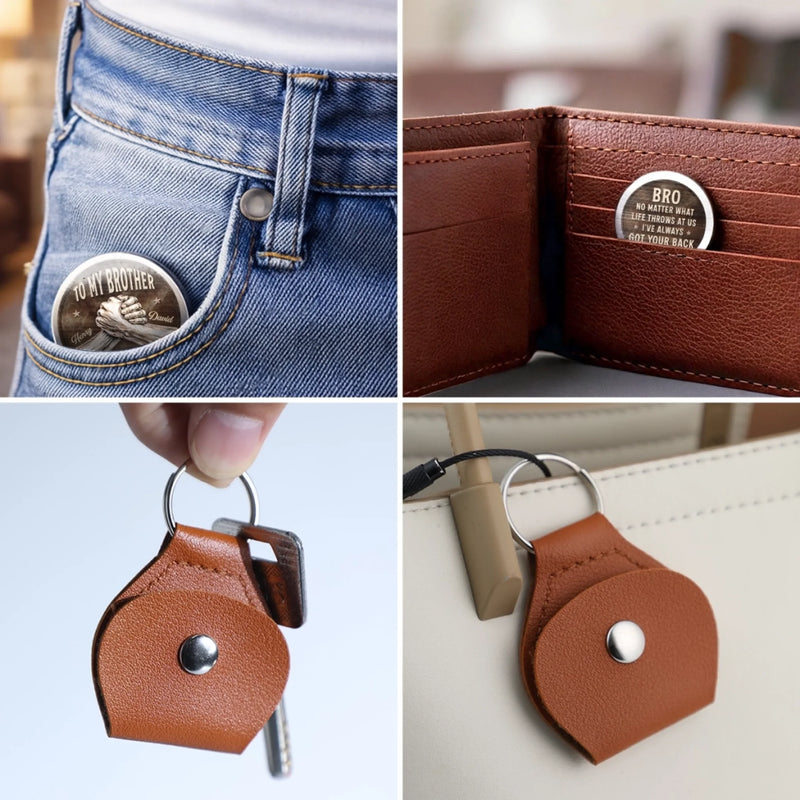 Custom Pocket Hug - Personalized Birthday Gifts For Brother - Brothers Stand Without Fear