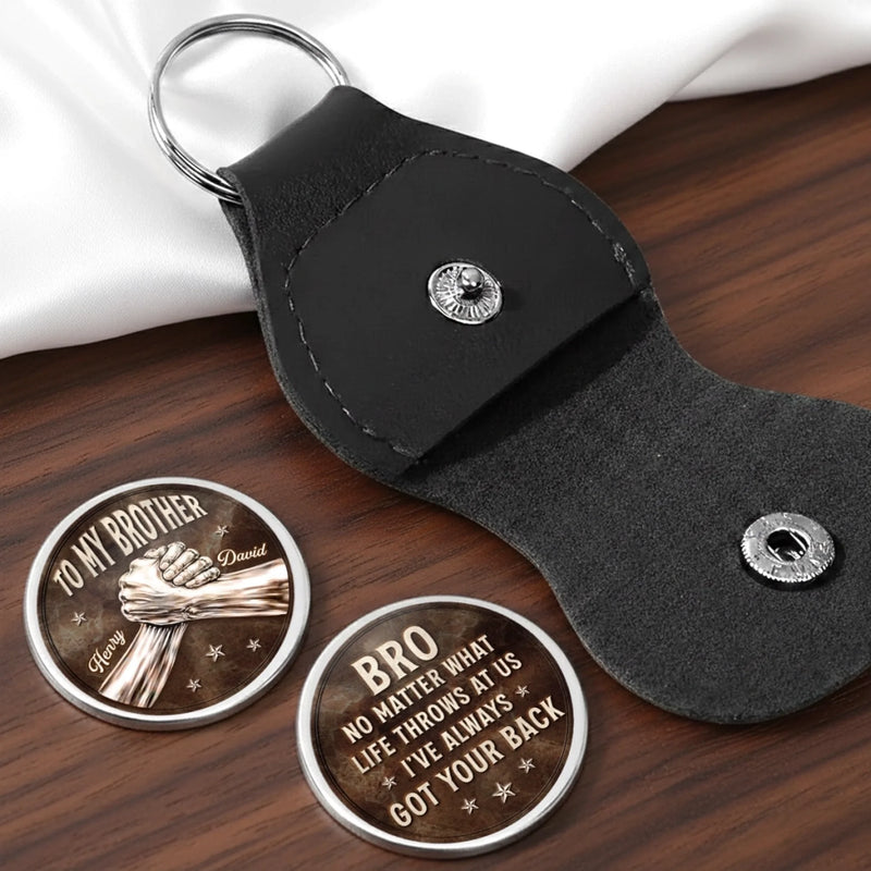 Custom Pocket Hug - Personalized Birthday Gifts For Brother - Brothers Stand Without Fear