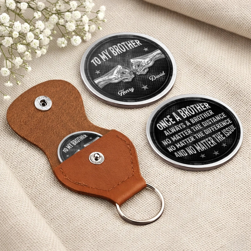 Custom Pocket Hug - Personalized Birthday Gifts For Brother - Brothers Through Thick Thin