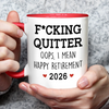 Happy Retirement - Coworker Personalized Custom Accent Mug - Appreciation, Retirement Gift For Coworkers, Work Friends, Colleagues
