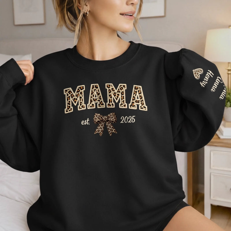 Custom Unisex Sweatshirt, Hoodie With Design On Sleeve - Personalized Mother's Day Gifts For Mom, Grandma - Mom Heart Full Of Love