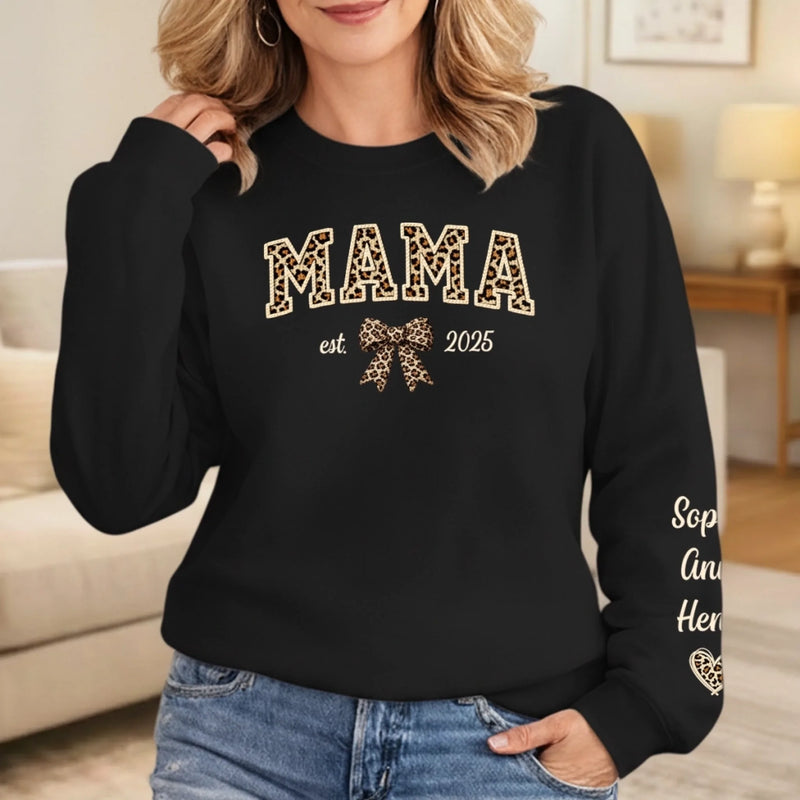 Custom Unisex Sweatshirt, Hoodie With Design On Sleeve - Personalized Mother's Day Gifts For Mom, Grandma - Mom Heart Full Of Love