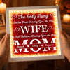 Custom Flower Shadow Box With LED Light - Personalized Anniversary Wedding Gifts For Husband And Wife, Him And Her - My Wife My Everything