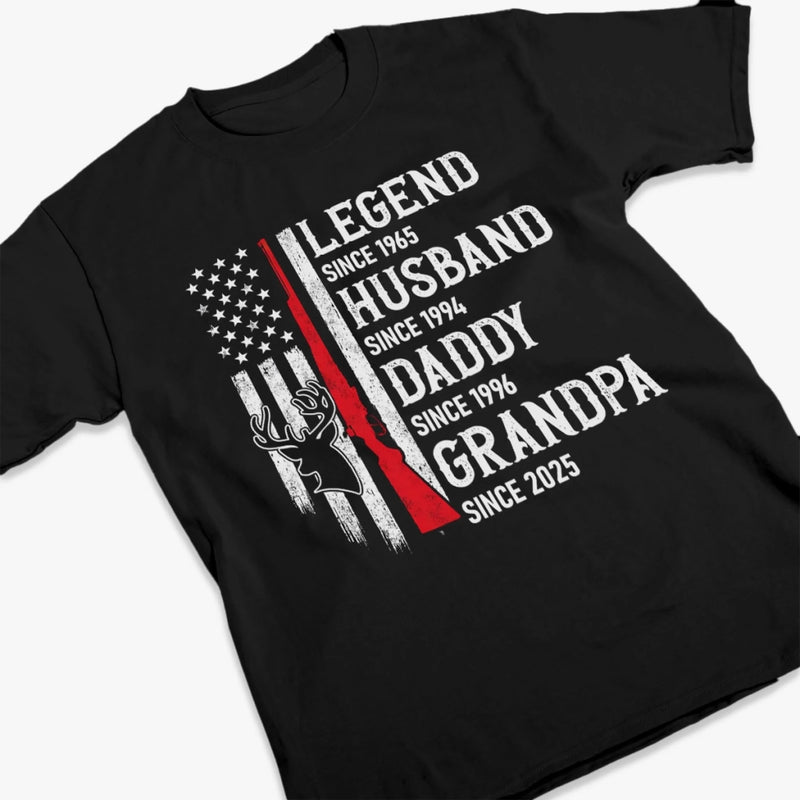 Custom Hunting Unisex T-shirt, Premium T-shirt, Hoodie - Personalized 4th Of July Gifts For Dad, Grandpa, Husband - Chasing Freedom And Game