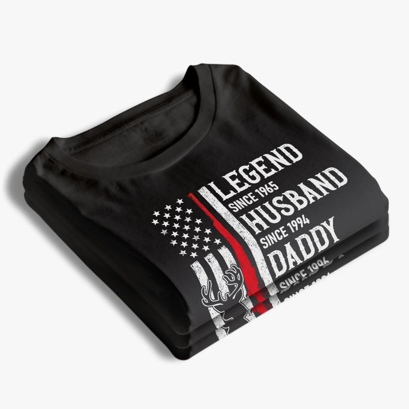 Custom Hunting Unisex T-shirt, Premium T-shirt, Hoodie - Personalized 4th Of July Gifts For Dad, Grandpa, Husband - Chasing Freedom And Game