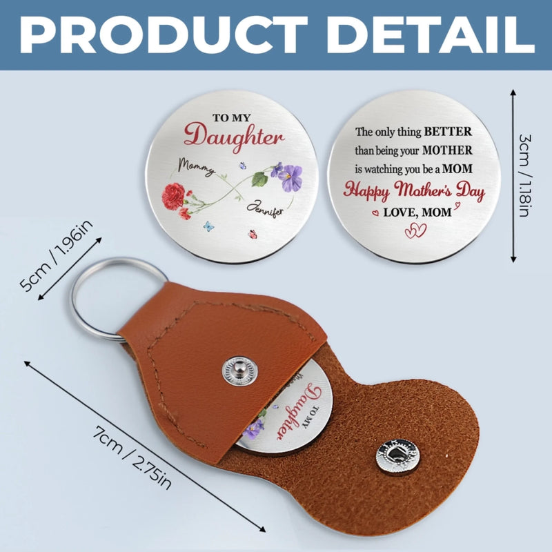 Custom Pocket Hug - Personalized Mother's Day Birthday Gifts For Mom, Daughter - Give Love From My Heart