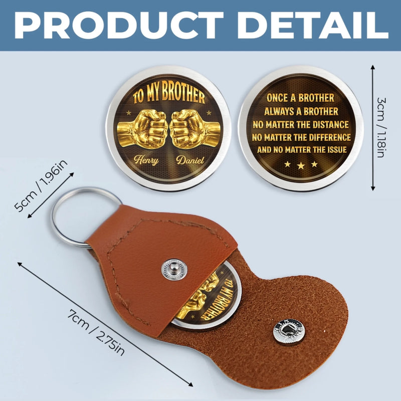Custom Pocket Hug - Personalized Birthday Gifts For Brother - Built Together Like Brothers