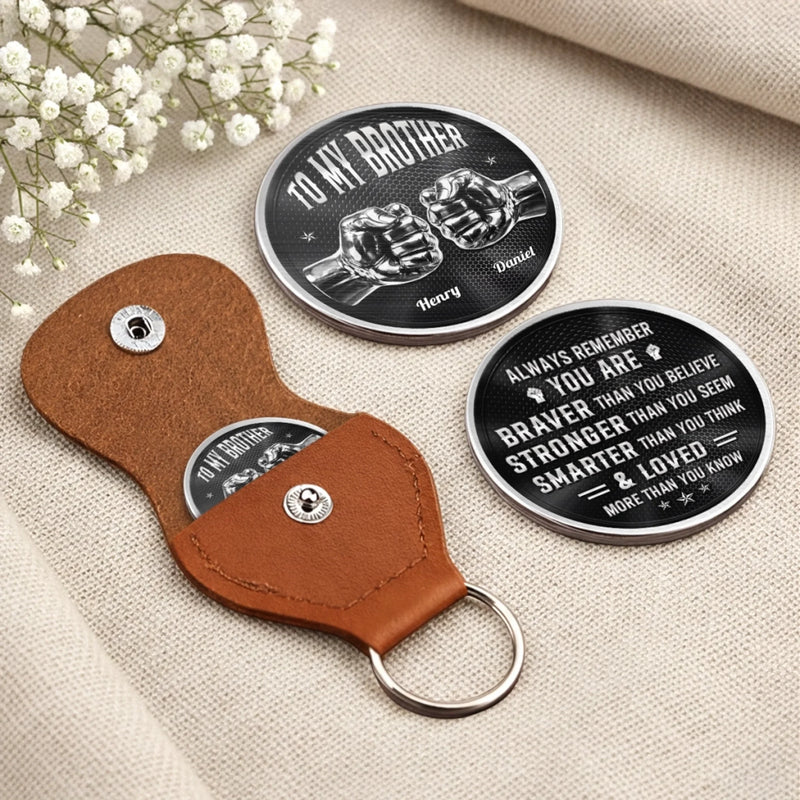 Custom Pocket Hug - Personalized Birthday Gifts For Brother - Always Brothers No Matter What